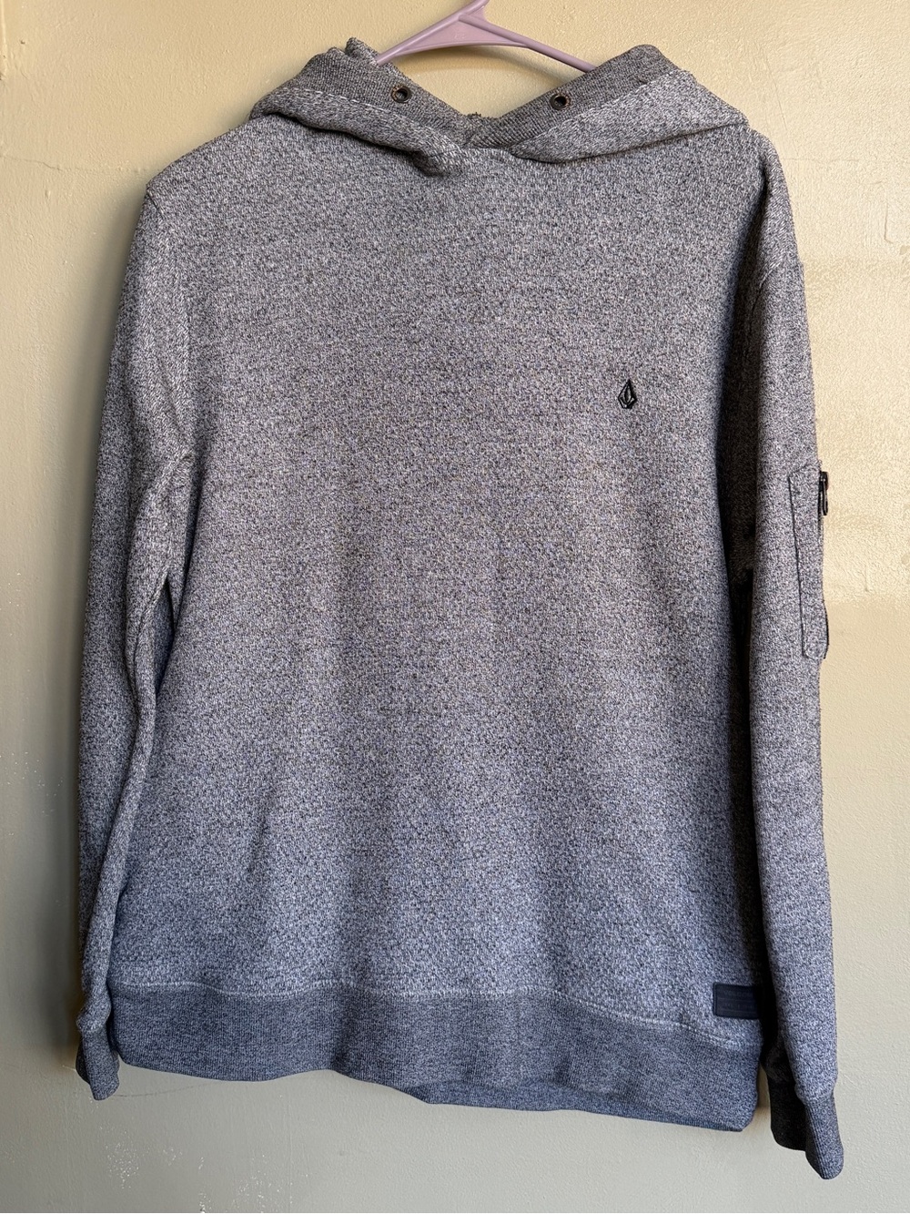 Volcom Gray Hooded Sweatshirt | Size Medium | Missing Drawstring